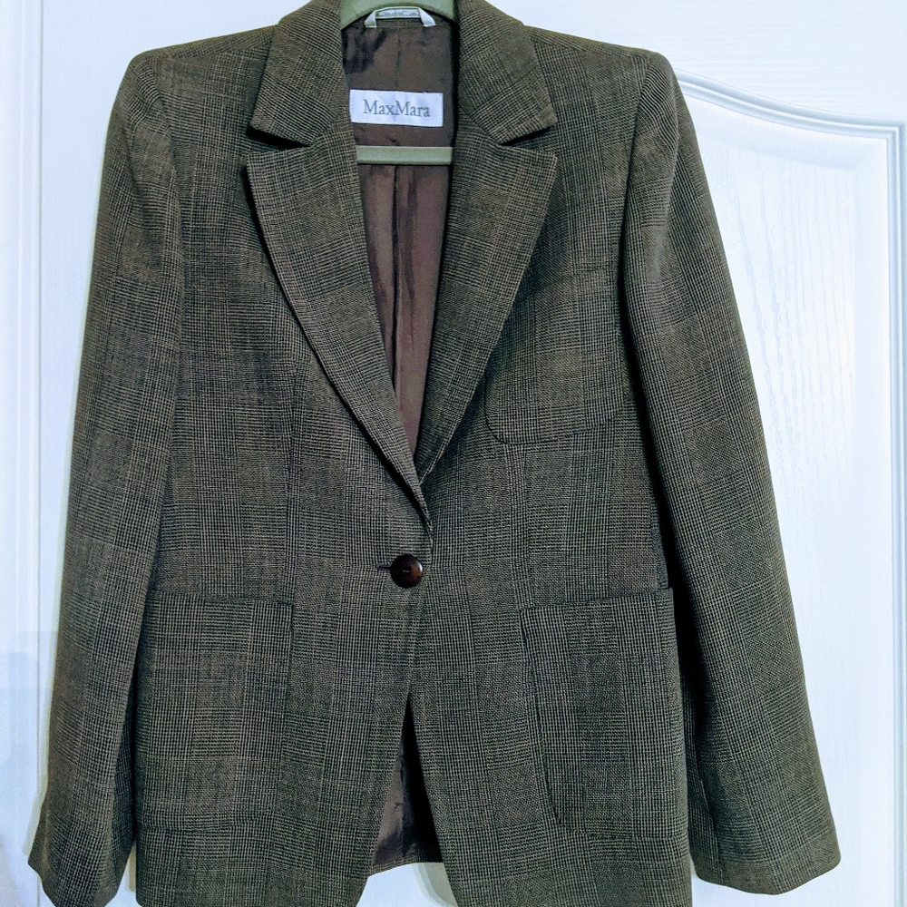 MaxMara Olive Green Blazer - Picture 7 of 16